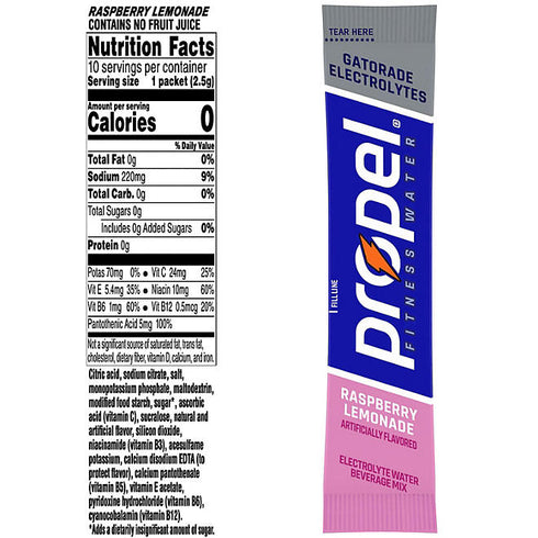 Propel Powder Variety Pack, 1 oz. 40 Pack - Electrolyte-Enhanced Drink Mix, Assorted Flavors, Zero Sugar, Perfect for Hydration, Workouts, or On-the-Go Refreshment